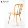 Chaise de salle à manger en bois massif de style européen WD-1385A